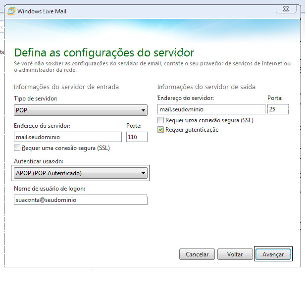 Servidores de entrada e saída