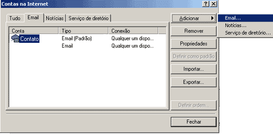 Adicionar e-mail