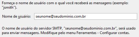 Nome do usuário