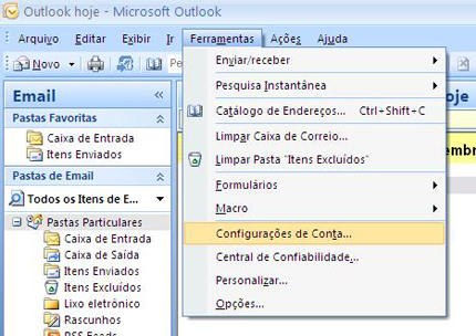 Configurações de Conta